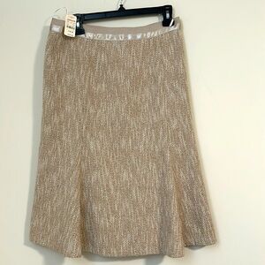 NWT Vintage Lafayette 148 New York silver thread tweed skirt lord Taylor